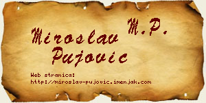 Miroslav Pujović vizit kartica